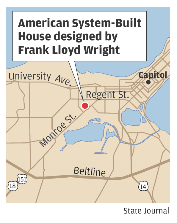 House designed by Frank Lloyd Wright